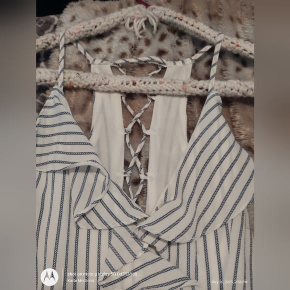 Striped Ruffle Dress - Picture 2 of 3